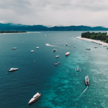 gili islands aerial view