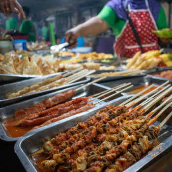 street food at night market ubud