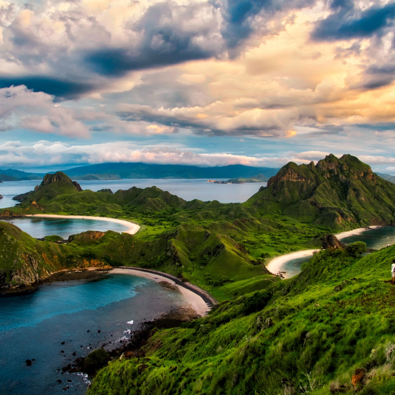Padar island in the rainy season