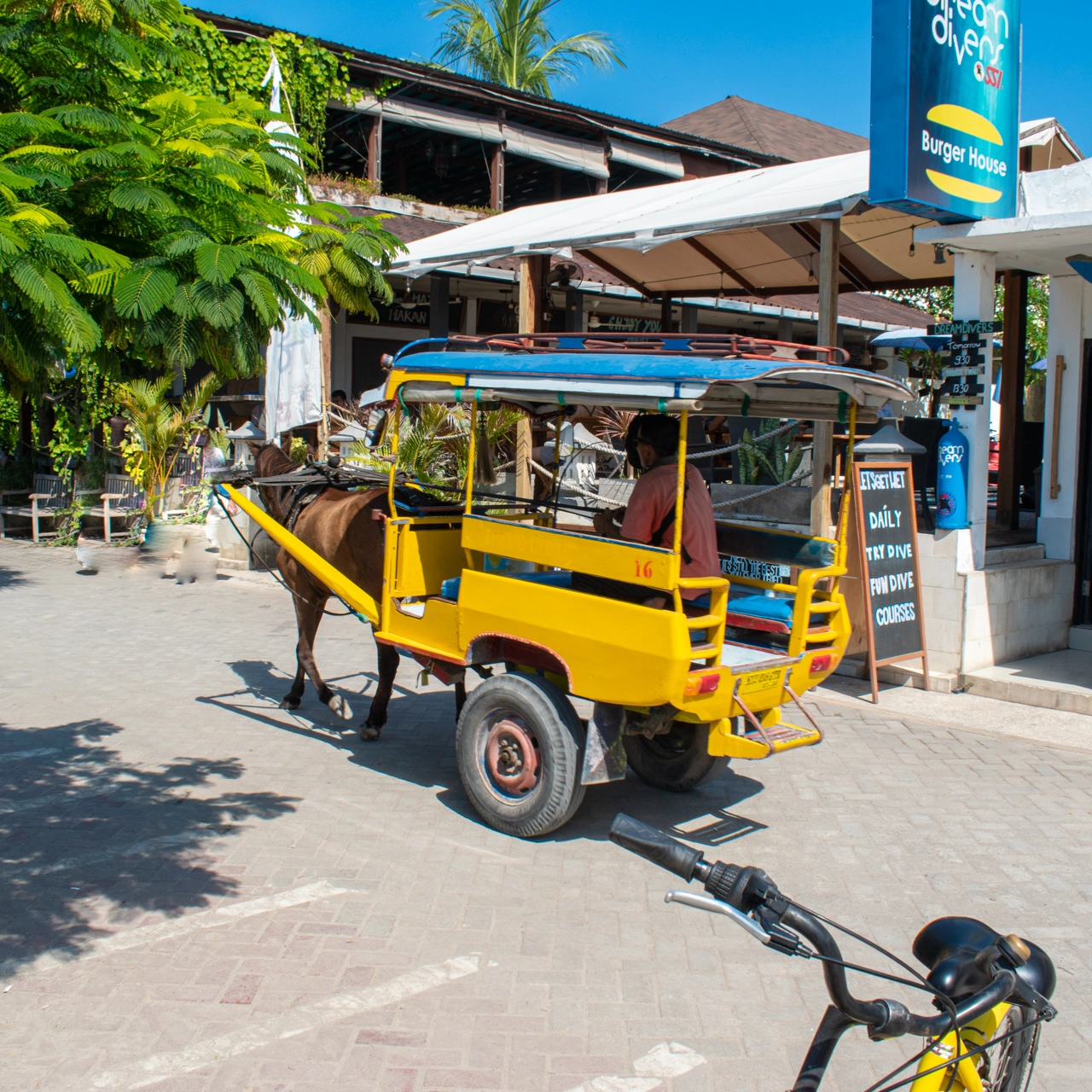 horse-cart on gili trawangan