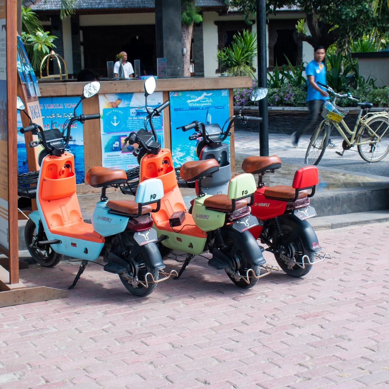 electric scooters on gili trawangan