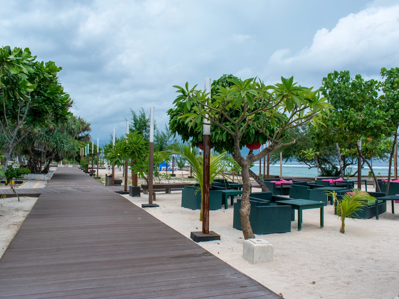 path at the southwest beach on gili trawangan